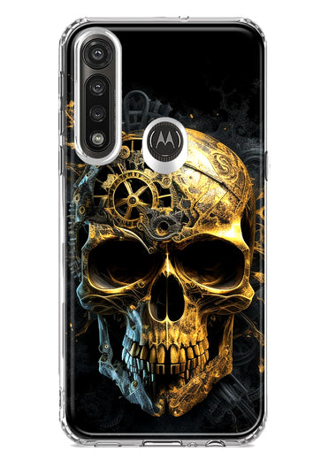 Motorola Moto G Power Steampunk Skull Science Fiction Machinery Double Layer Phone Case Cover