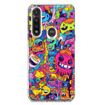 Motorola G Power 2020 Psychedelic Trippy Happy Characters Pop Art Hybrid Protective Phone Case Cover
