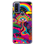 Motorola Moto G Pure G Power 2022 Psychedelic Trippy Hippie Night Walk Hybrid Protective Phone Case Cover