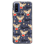 Motorola Moto G Play 2023 Red Nose Reindeer Christmas Winter Holiday Hybrid Protective Phone Case Cover