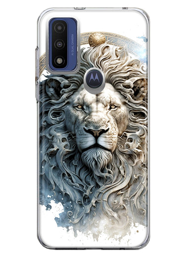 Motorola Moto G Pure Abstract Lion Sculpture Hybrid Protective Phone Case Cover