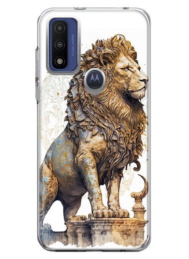 Motorola Moto G Pure Ancient Lion Sculpture Hybrid Protective Phone Case Cover