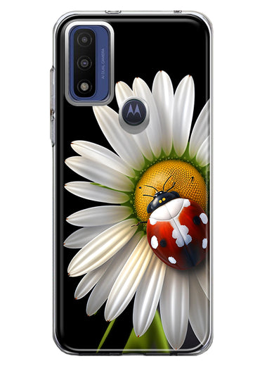Motorola Moto G Pure Cute White Daisy Red Ladybug Double Layer Phone Case Cover