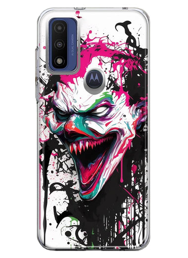 Motorola Moto G Play 2023 Evil Joker Face Painting Graffiti Hybrid Protective Phone Case Cover