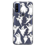 Motorola Moto G Play 2023 Cute Halloween Spooky Floating Ghosts Horror Scary Hybrid Protective Phone Case Cover