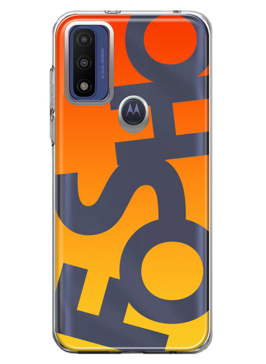 Motorola Moto G Pure 2021 G Power 2022 Orange Yellow Clear Funny Text Quote Fosho Hybrid Protective Phone Case Cover