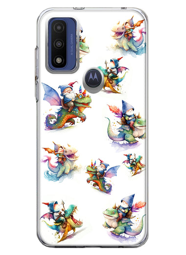 Motorola Moto G Play 2023 Cute Fairy Cartoon Gnomes Dragons Monsters Hybrid Protective Phone Case Cover