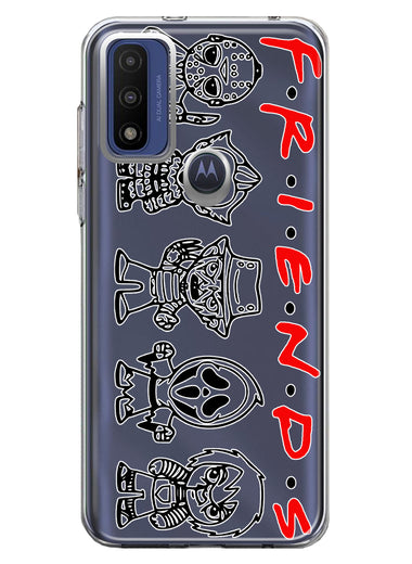 Motorola Moto G Pure 2021 G Power 2022 Cute Halloween Spooky Horror Scary Characters Friends Hybrid Protective Phone Case Cover