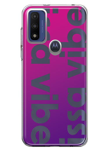 Motorola Moto G Pure 2021 G Power 2022 Purple Clear Funny Text Quote Issa Vibe Hybrid Protective Phone Case Cover