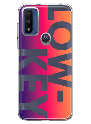 Motorola Moto G Pure 2021 G Power 2022 Purple Pink Orange Clear Funny Text Quote Low Key Hybrid Protective Phone Case Cover