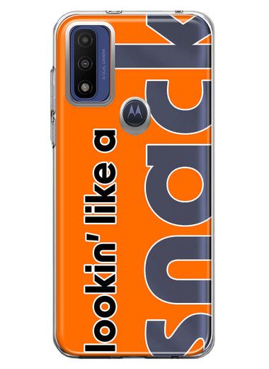 Motorola Moto G Pure 2021 G Power 2022 Orange Clear Funny Text Quote Snack Hybrid Protective Phone Case Cover