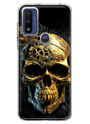 Motorola Moto G Pure Steampunk Skull Science Fiction Machinery Double Layer Phone Case Cover