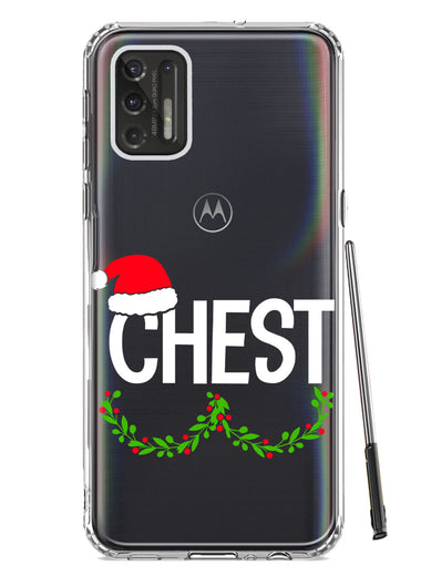 Motorola Moto G Stylus 4G 2021 Christmas Funny Ornaments Couples Chest Nuts Hybrid Protective Phone Case Cover