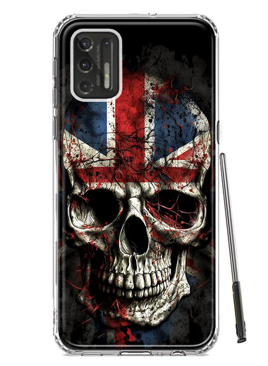 Motorola Moto G Stylus 4G 2021 British UK Flag Skull Hybrid Protective Phone Case Cover