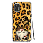 Motorola Moto G Stylus 4G 2021 Gnome Sunflower Leopard Hybrid Protective Phone Case Cover