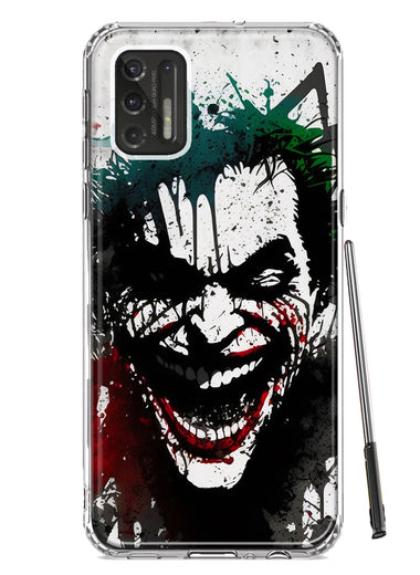 Motorola Moto G Stylus 4G 2021 Laughing Joker Painting Graffiti Hybrid Protective Phone Case Cover