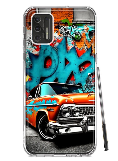 Motorola Moto G Stylus 4G 2021 Lowrider Painting Graffiti Art Hybrid Protective Phone Case Cover
