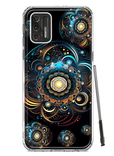 Motorola Moto G Stylus 4G 2021 Mandala Geometry Abstract Multiverse Pattern Hybrid Protective Phone Case Cover