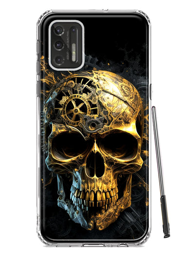 Motorola Moto G Stylus 2021 Steampunk Skull Science Fiction Machinery Double Layer Phone Case Cover