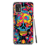Motorola Moto G Stylus 4G 2021 Psychedelic Trippy Death Skull Pop Art Hybrid Protective Phone Case Cover