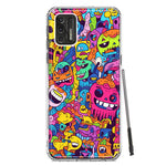 Motorola Moto G Stylus 4G 2021 Psychedelic Trippy Happy Characters Pop Art Hybrid Protective Phone Case Cover