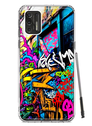 Motorola Moto G Stylus 4G 2021 Urban Graffiti Street Art Painting Hybrid Protective Phone Case Cover