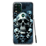 Motorola Moto G Stylus 5G Graveyard Death Dream Skulls Double Layer Phone Case Cover