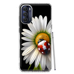 Motorola Moto G Stylus 5G 2022 Cute White Daisy Red Ladybug Double Layer Phone Case Cover