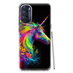 Motorola Moto G Stylus 5G 2022 Neon Rainbow Glow Unicorn Floral Hybrid Protective Phone Case Cover