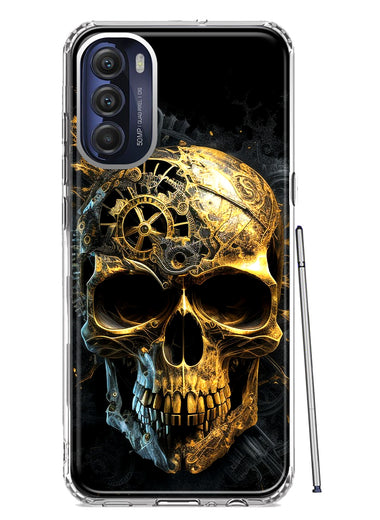 Motorola Moto G Stylus 5G 2022 Steampunk Skull Science Fiction Machinery Double Layer Phone Case Cover