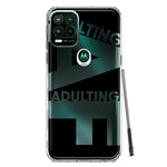 Motorola Moto G Stylus 5G 2021 Black Clear Funny Text Quote Adulting AF Hybrid Protective Phone Case Cover