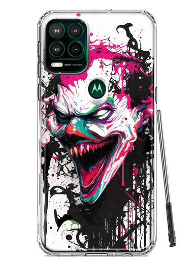 Motorola Moto G Stylus 5G 2021 Evil Joker Face Painting Graffiti Hybrid Protective Phone Case Cover