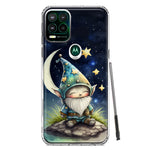 Motorola Moto G Stylus 5G 2021 Stars Moon Starry Night Space Gnome Hybrid Protective Phone Case Cover