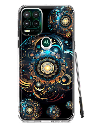 Motorola Moto G Stylus 5G 2021 Mandala Geometry Abstract Multiverse Pattern Hybrid Protective Phone Case Cover