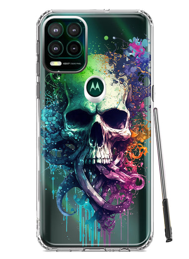 Motorola Moto G Stylus 5G 2021 Fantasy Octopus Tentacles Skull Hybrid Protective Phone Case Cover