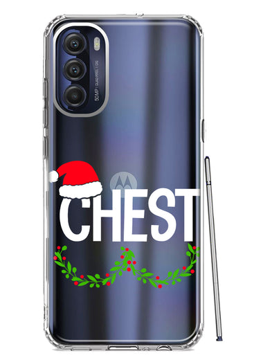 Motorola Moto G Stylus 4G 2022 Christmas Funny Ornaments Couples Chest Nuts Hybrid Protective Phone Case Cover