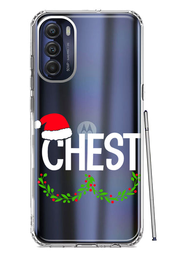 Motorola Moto G Stylus 5G 2022 Christmas Funny Ornaments Couples Chest Nuts Hybrid Protective Phone Case Cover