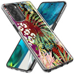 Motorola Moto G Play 2023 Leopard Tropical Flowers Vacation Dreams Hibiscus Floral Hybrid Protective Phone Case Cover