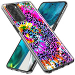 Motorola Moto One 5G Vibrant Pink Purple Tie Dye Summer Leopard Swirl Rainbow Hybrid Protective Phone Case Cover