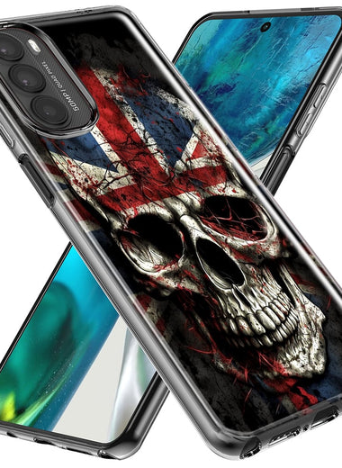 Motorola Moto G Stylus 5G 2023 British UK Flag Skull Hybrid Protective Phone Case Cover
