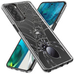 Motorola G Power 2020 Creepy Black Spider Web Halloween Horror Spooky Hybrid Protective Phone Case Cover
