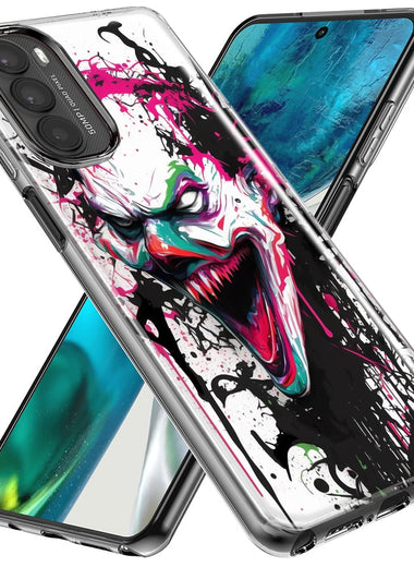Motorola Moto G Stylus 5G 2023 Evil Joker Face Painting Graffiti Hybrid Protective Phone Case Cover