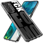 Motorola Moto One 5G Black Clear Funny Text Quote Fckfomo Hybrid Protective Phone Case Cover
