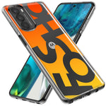 Motorola Moto One 5G Orange Yellow Clear Funny Text Quote Fosho Hybrid Protective Phone Case Cover