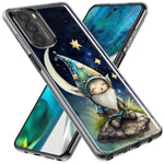 Motorola Moto G Power 2021 Stars Moon Starry Night Space Gnome Hybrid Protective Phone Case Cover