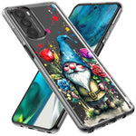 Motorola Moto One 5G Gnome Red Purple Blue Roses Garden Hybrid Protective Phone Case Cover