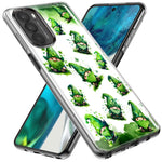 Motorola Moto One 5G Gnomes Shamrock Lucky Green Clover St. Patrick Hybrid Protective Phone Case Cover