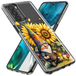 Motorola Moto One 5G Cute Gnome Sunflowers Clear Hybrid Protective Phone Case Cover