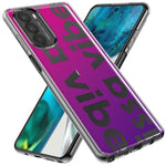 Motorola Moto One 5G Purple Clear Funny Text Quote Issa Vibe Hybrid Protective Phone Case Cover