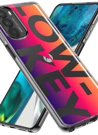 Motorola Moto G Stylus 5G 2023 Purple Pink Orange Clear Funny Text Quote Low Key Hybrid Protective Phone Case Cover